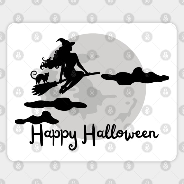 Happy Halloween with Witch Sticker by The Wonder View